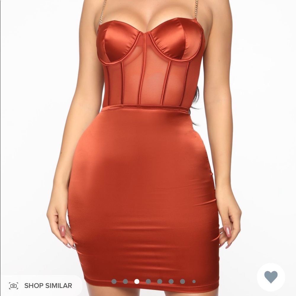 Fashion Nova SEXY IN SATIN MINI DRESS